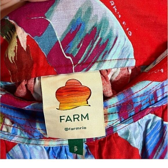 NWT Farm Rio Sweet Jungle Red Shorts Ananas Red Small - Picture 9 of 9